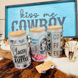 Classy But I Cuss A Little Frosted Glass 16 oz Tumbler
