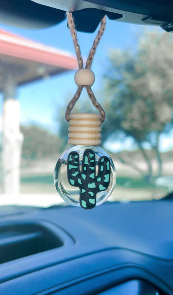Black & Turquoise Cactus Hanging Diffuser